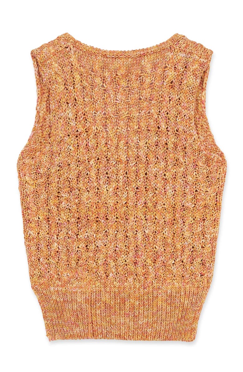 Fortela Lizzy Melange Cotton Knit Vest, Alternate, color, Orange