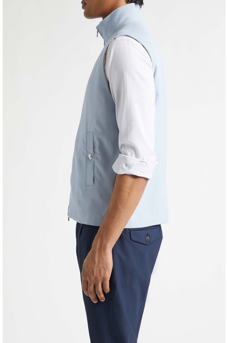 Silk Zip Vest, Alternate, color, 08 DENIM