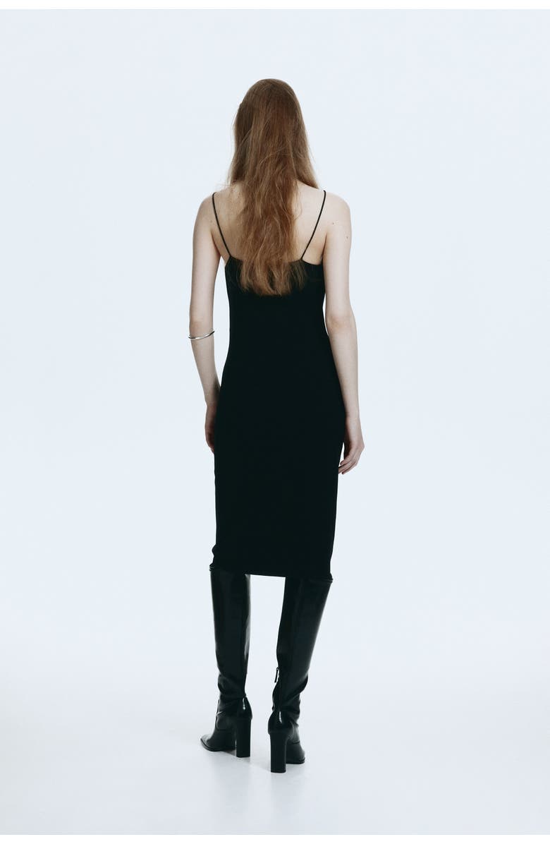 H&M Lace-trimmed Dress, Alternate, color, Black