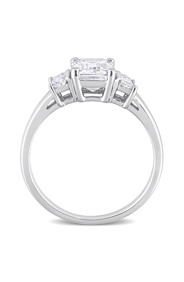 Julianna B. Moissanite Octagon 3-Stone Ring, Alternate, color, Sterling Silver