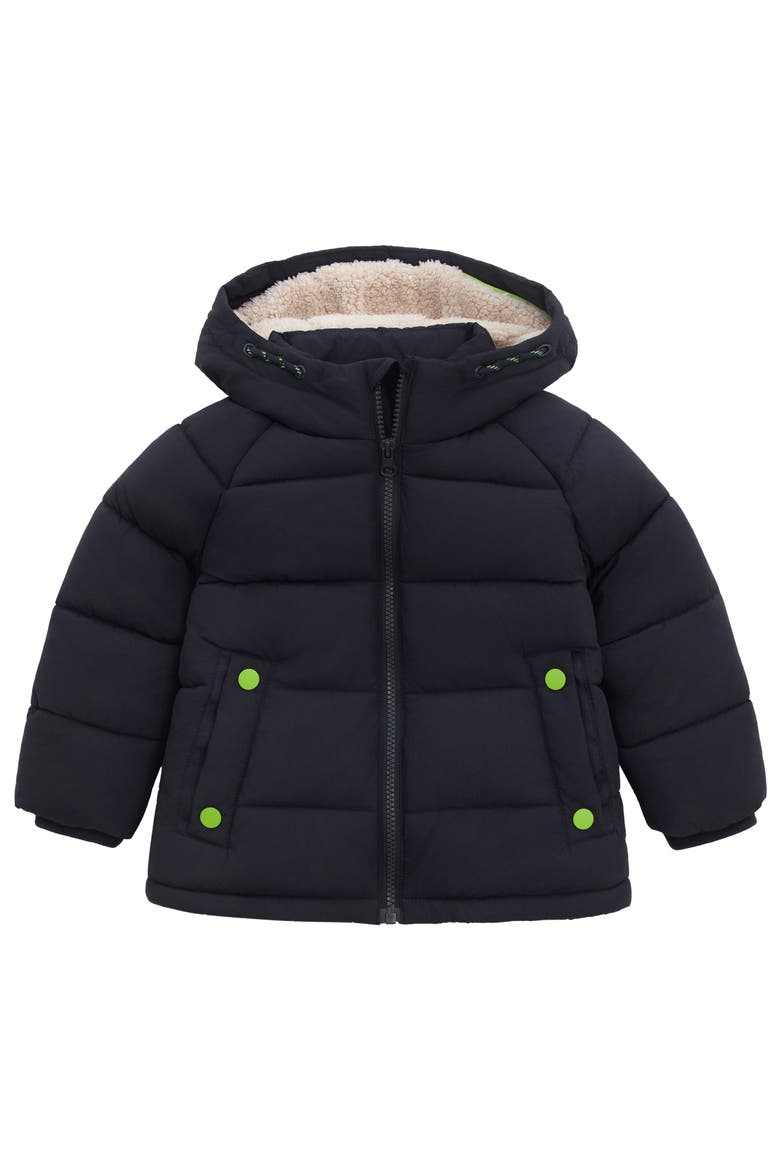 Kids' Ethan Borg Lined Hooded Puffer Jacket, Main, color, Navy