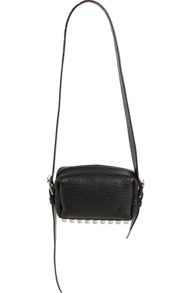 Alexander Wang Small Ricco Primal Lambskin Leather Crossbody Bag, Alternate, color, 001 Black
