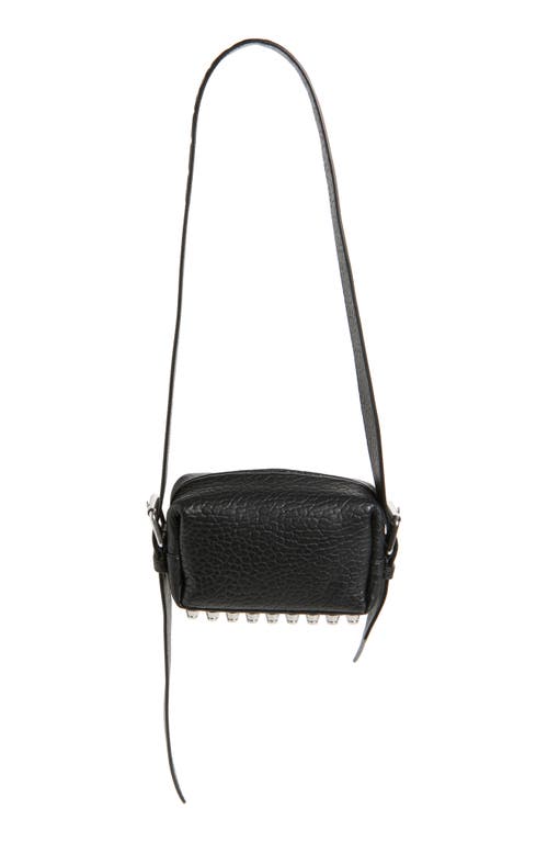 Alexander Wang Small Ricco Primal Lambskin Leather Crossbody Bag In 001 Black