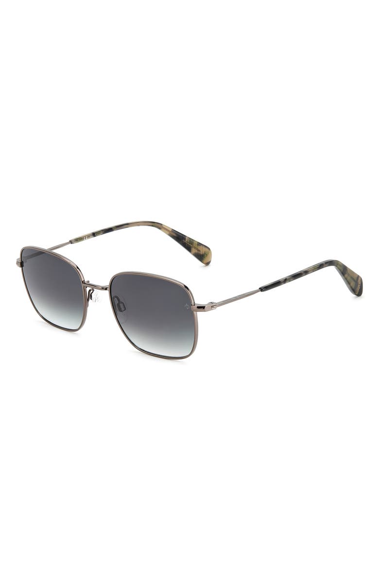 rag & bone 52mm Gradient Square Sunglasses, Alternate, color, Dark Ruth/ Grey Shaded