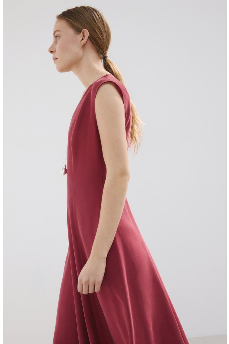 Sleeveless Midi Dress, Alternate, color, BURNT ORANGE