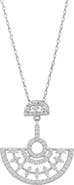 SAVVY CIE JEWELS Cubic Zirconia Art Deco Pendant Necklace