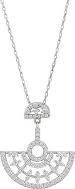 SAVVY CIE JEWELS Cubic Zirconia Art Deco Pendant Necklace
