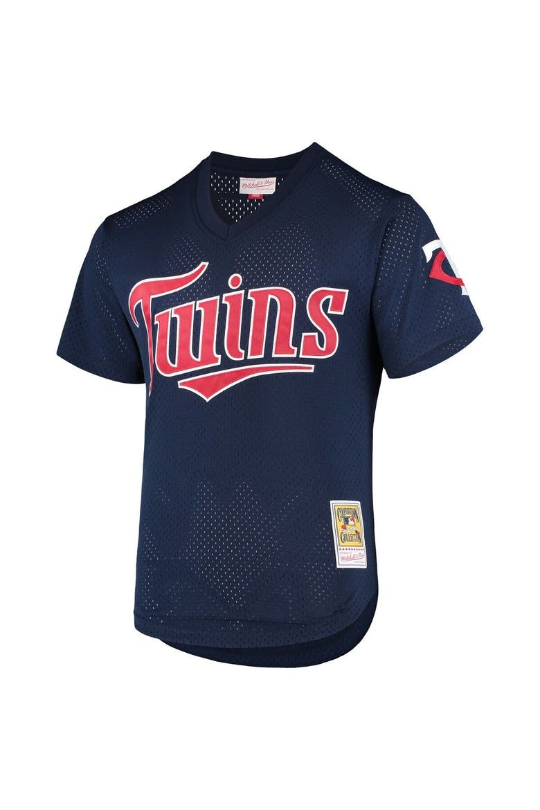Men's Mitchell & Ness David Ortiz Navy Minnesota Twins 2002 Cooperstown Collection Mesh Batting Practice Jersey, Alternate, color, Navy