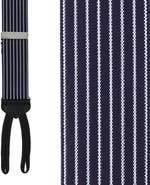 Trafalgar Big and Tall Voltaire Chalk Stripe Elastic Formal End Suspenders