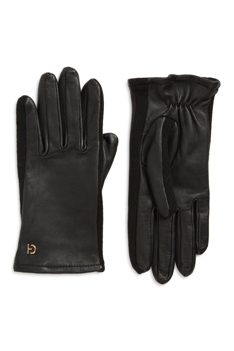 Mixed Media Gloves, Main, color, CAVIAR