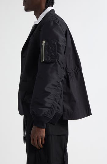 Sacai Suiting Bonding Mixed Media Jacket | Nordstrom Sacai Suiting Bonding Mixed Media Jacket | Nordstrom