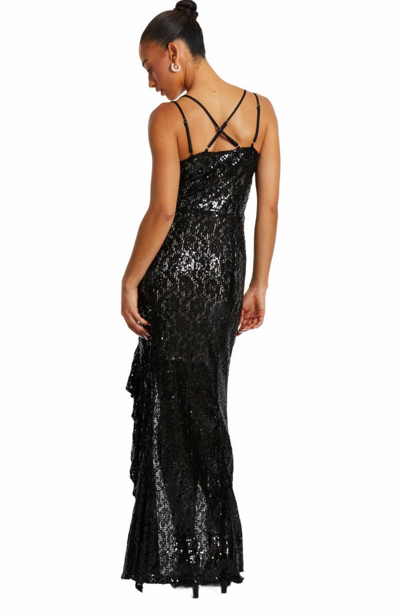 QUIZ Sequin Strap Fishtail Maxi Dress, Alternate, color, 
