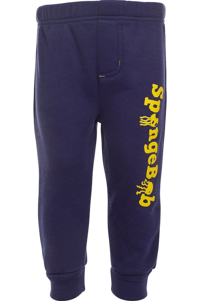 SpongeBob SquarePants Fleece 2-Piece Hoodie and Pants Set, Alternate, color, SpongeBob Yellow Navy