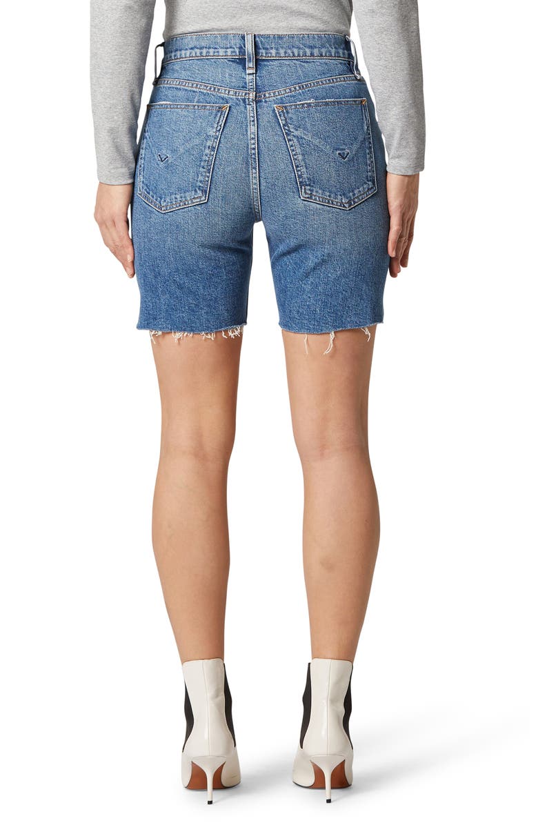 Hudson Jeans Hana High Waist Cutoff Denim Bike Shorts, Alternate, color, 