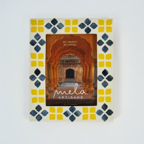 Mela Artisans Marigold Mosaic Inlay Picture Frame In Multi