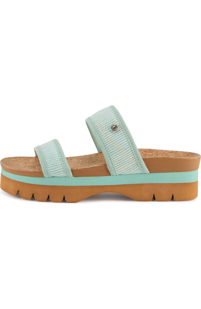 FLOOPI Knit Platform Slide Sandal, Alternate, color, Green