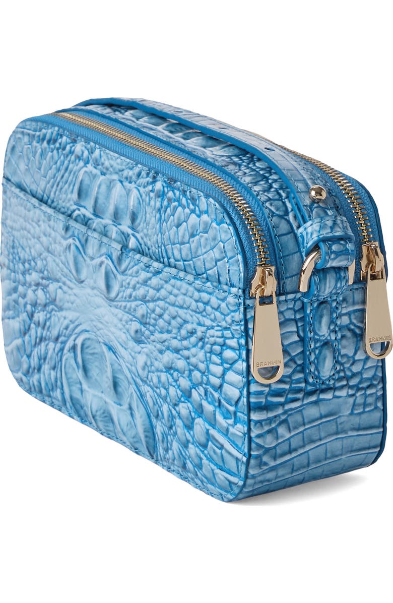 Brahmin Danica Croc Embossed Leather Crossbody Bag, Alternate, color,