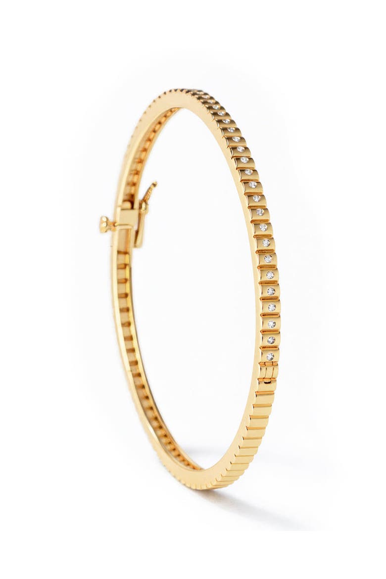 Elara Diamond Bangle, Alternate, color, Yellow Gold