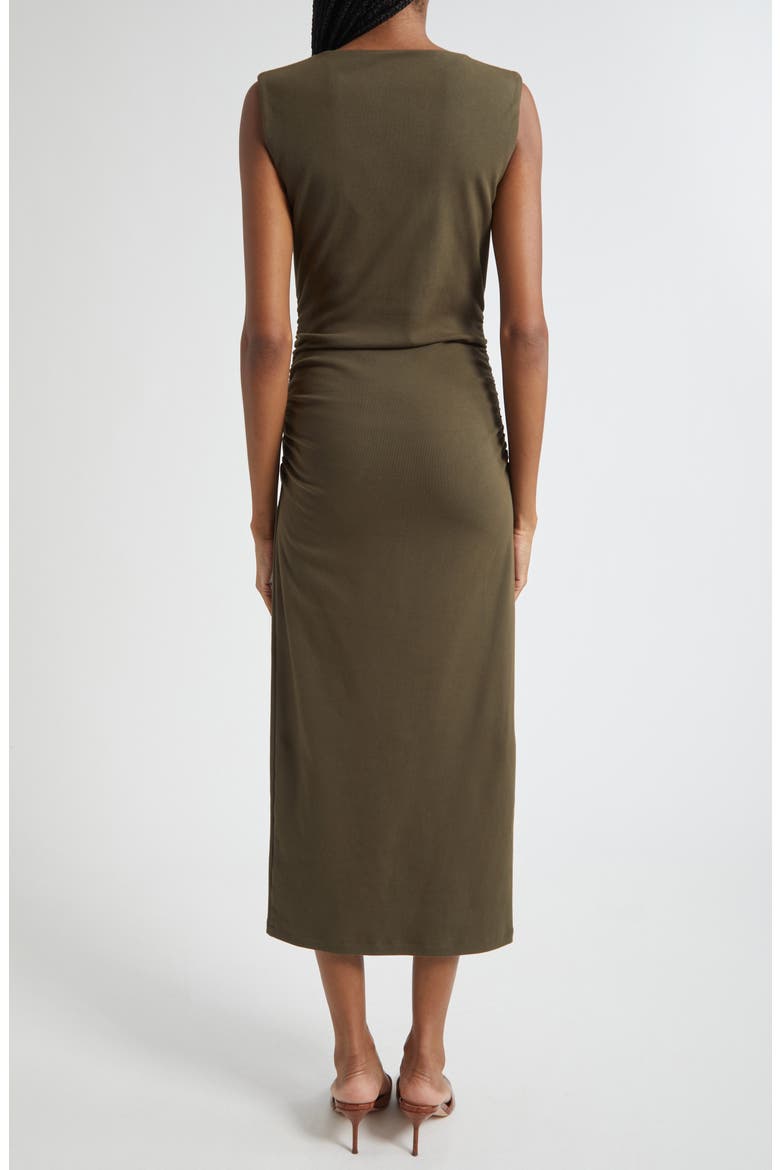 Charissa Sleeveless Stretch Cotton Midi Dress, Alternate, color, CYPRESS