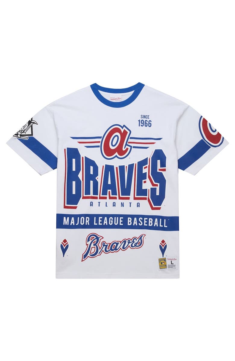 Mitchell & Ness Men's Mitchell & Ness White Atlanta Braves Cooperstown Collection Team Origins Premium T-Shirt, Alternate, color, 
