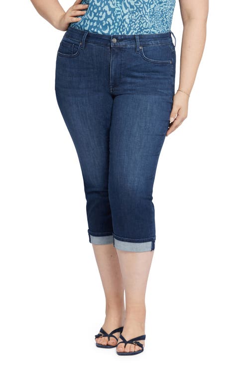 Marilyn Cuffed Capri Jeans (Plus)