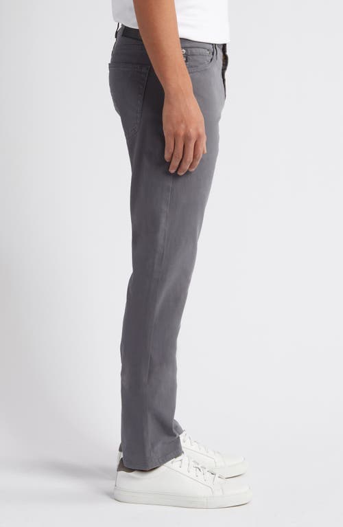 Ag Everett Sueded Stretch Sateen Slim Straight Leg Pants In Black