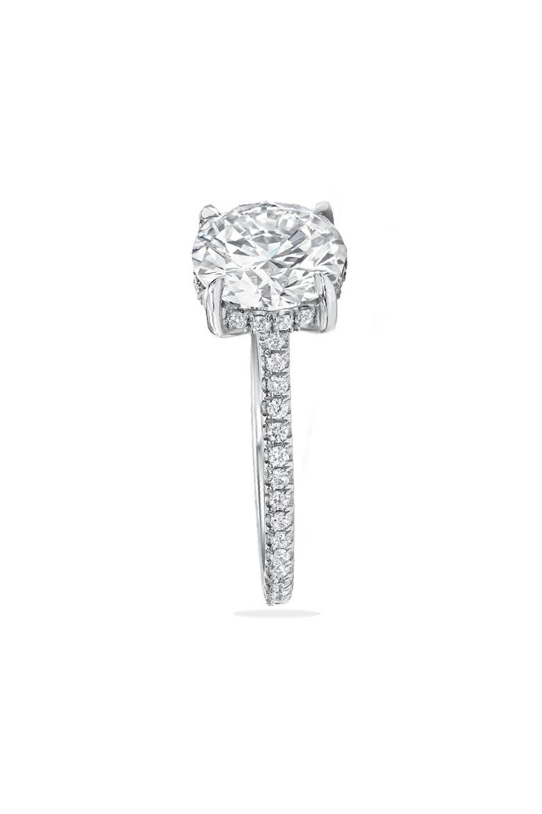 Round Brilliant Lab Diamond Solitaire Engagement Ring 14K, Alternate, color, 3.50ct/White Gold
