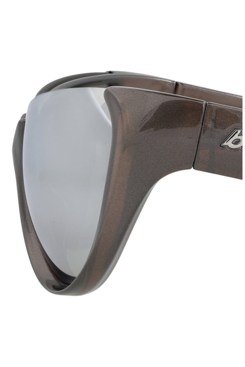 65mm Geometric Sunglasses, Alternate, color, DARK GREY/SILVER