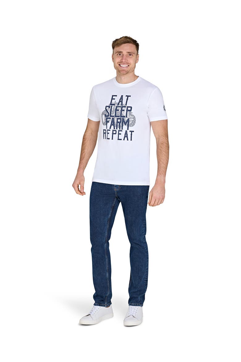 YFC Eat Sleep Farm T-Shirt, Alternate, color, White