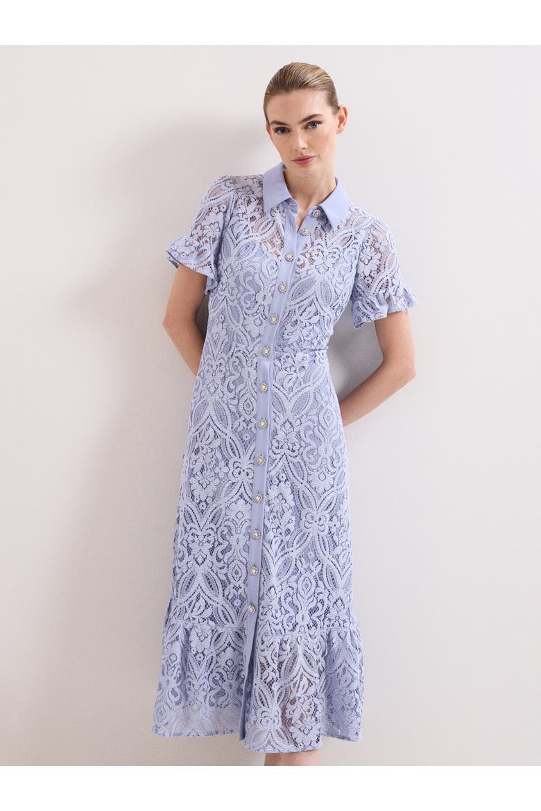 Carmine Lace Dress, Alternate, color, Pale Blue