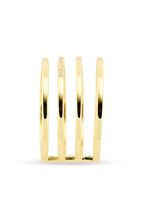 Sterling Forever Laurel Stacking Ring In Gold