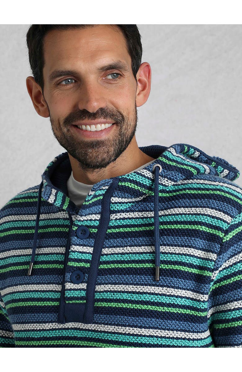 Weird Fish Payson Striped Macaroni Hoodie, Alternate, color, Ensign Blue