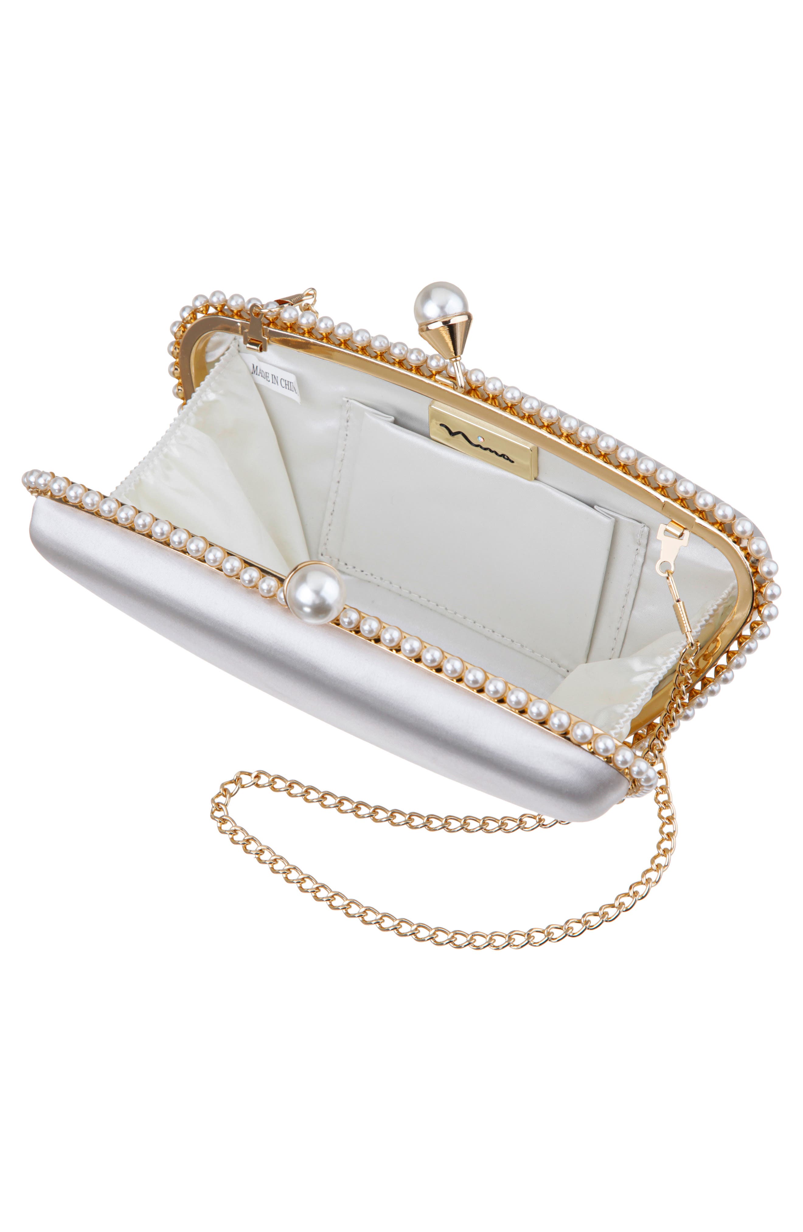 Goddess Frame Clutch, Alternate, color, IVORY