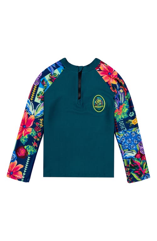 Agua Bendita Kids' Noah Citrus Long Sleeve Rashguard