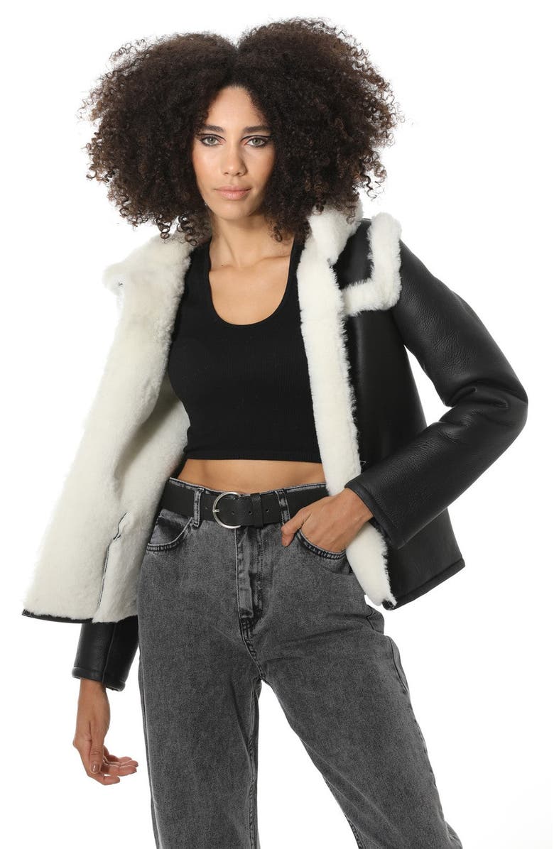 Furniq UK Cecilia Sheepskin Jacket, Alternate, color,