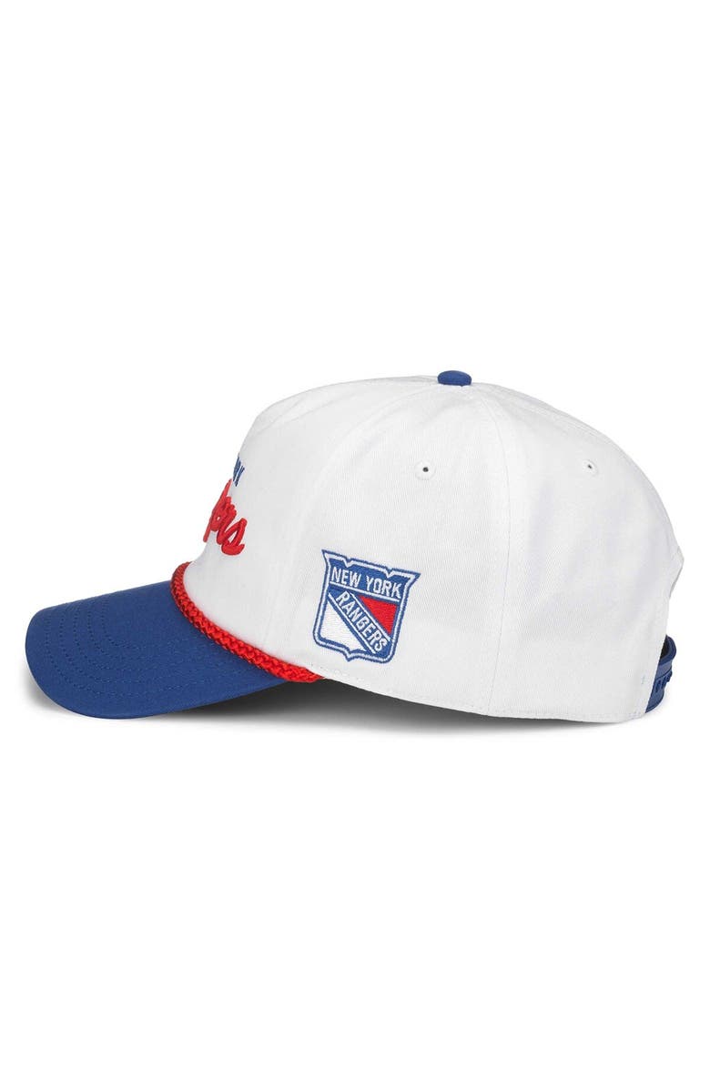 American Needle Men's American Needle White/Blue New York Rangers Roscoe Washed Twill Adjustable Hat, Alternate, color, 