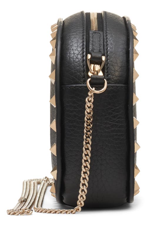 Valentino Garavani Mini Rockstud Leather Crossbody Bag In Black