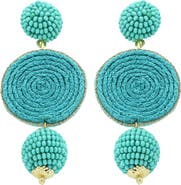 Panacea Bead & Raffia Drop Earrings