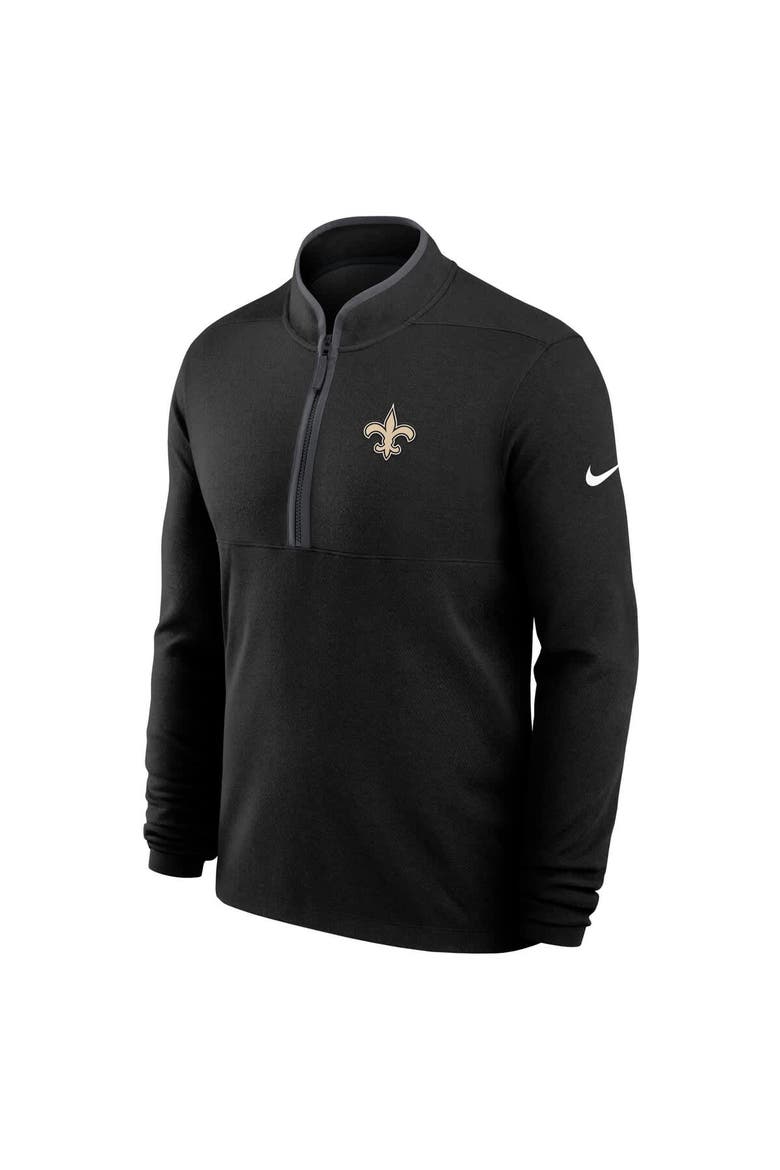Men's Nike Black New Orleans Saints Lightweight Victory Dri-FIT Half-Zip Pullover, Alternate, color, Black