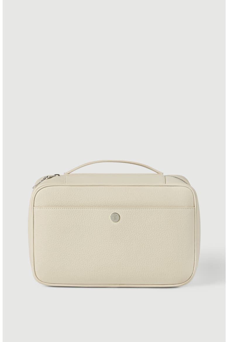 Fine grain calfskin travel beauty case, Main, color, White
