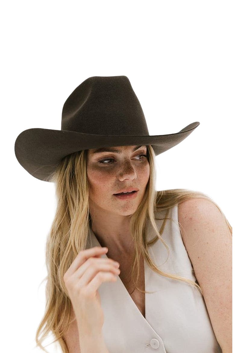 Lane Brick Top Western Hat, Alternate, color, Dark Brown
