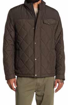 Cole Haan Signature COLE HAAN Mixed Media Faux Shearling Lined Diamond Quilted Jacket