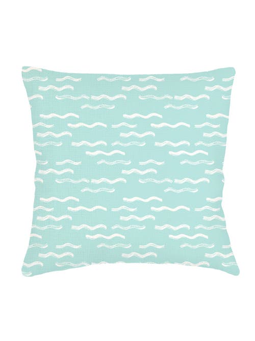 Anaya Wave Pool Aqua Linen Euro Pillow 26x26 With Down Alternative Insert In Aqua
