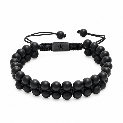 Helix Agate Rope Beaded Bracelet