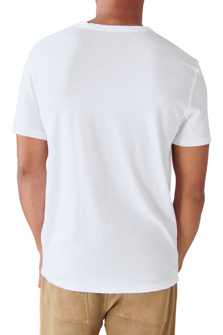 Venice Button Neck Cotton Blend T-Shirt, Alternate, color, BRIGHT WHITE