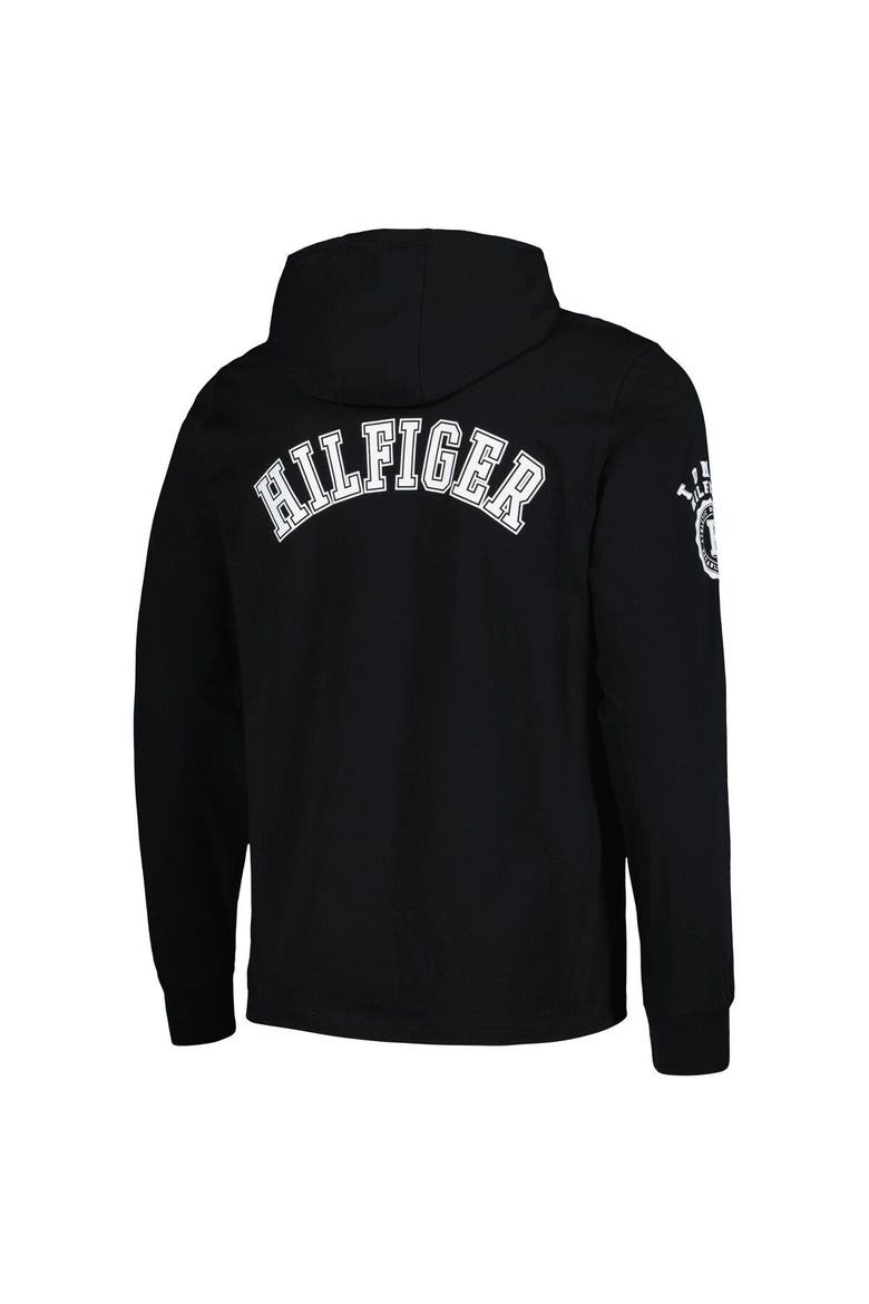 Men's Tommy Hilfiger  Black Pittsburgh Steelers Morgan Long Sleeve Hoodie T-Shirt, Alternate, color, Black
