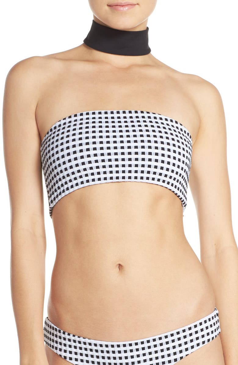 Onia 'Laura' Choker Bandeau Bikini Top, Alternate, color, 