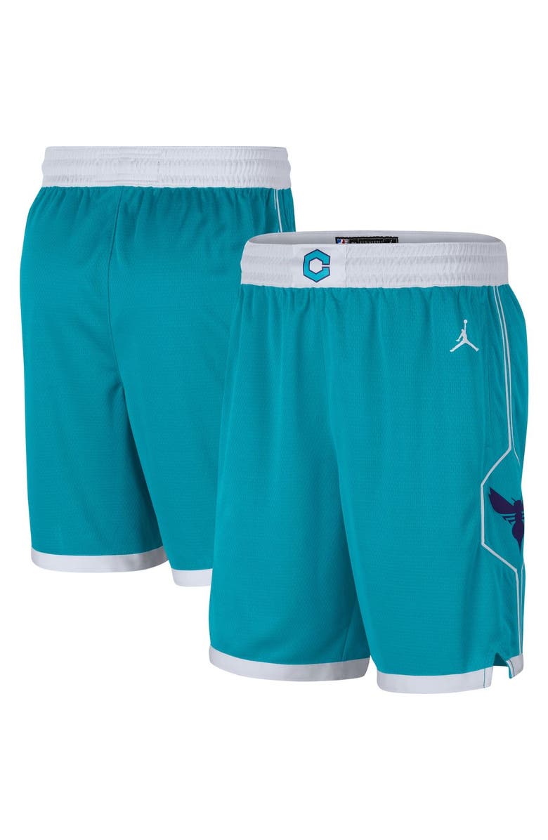 Jordan Brand Men's Jordan Brand Teal Charlotte Hornets Statement Edition Swingman Shorts, Main, color, 