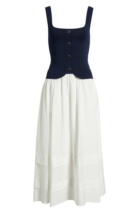 Mixed Media Midi Dress