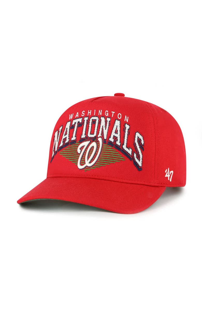 '47 Men's '47 Red Washington Nationals Pomona Hitch Adjustable Hat, Main, color, Red